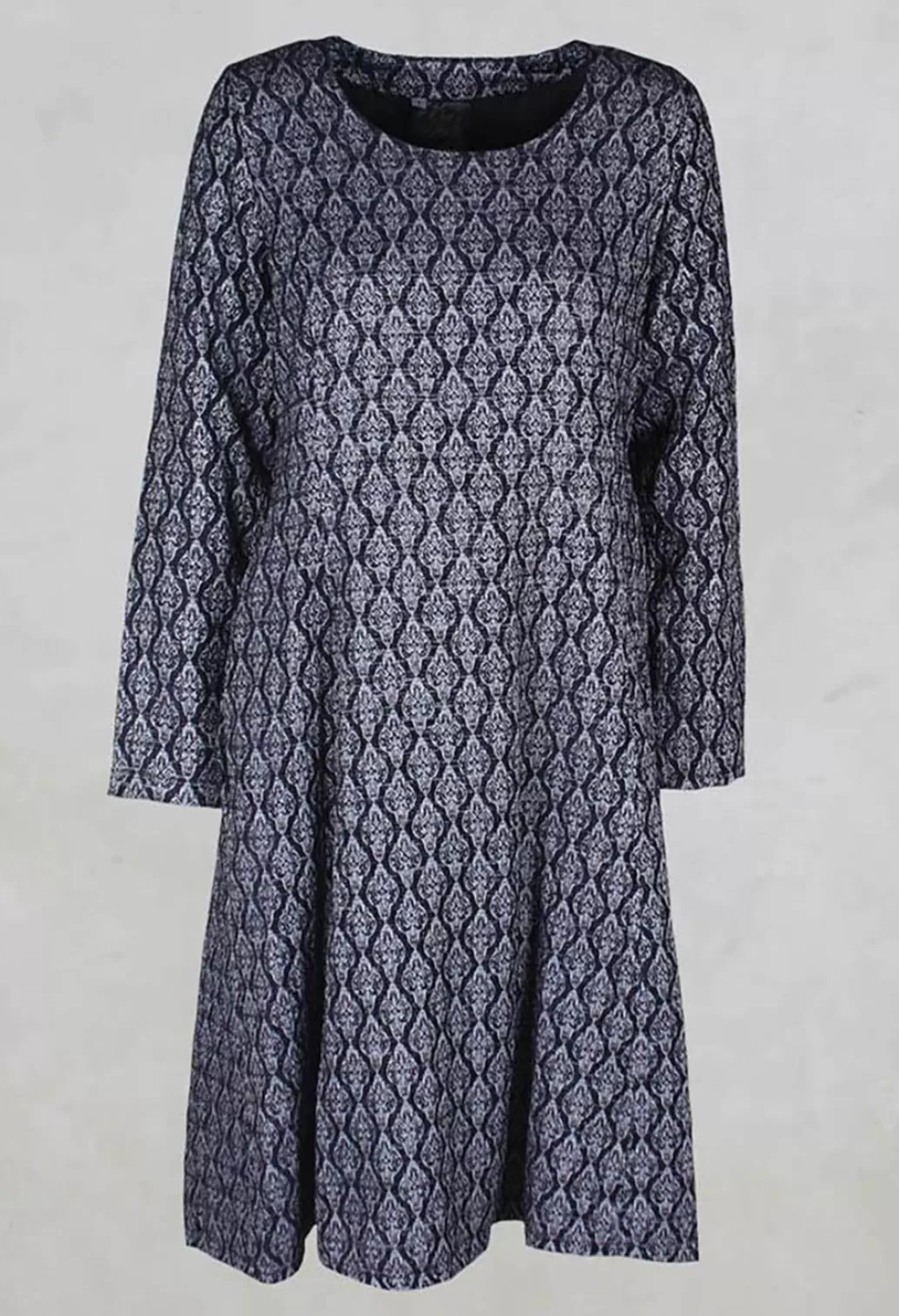 Dresses^Out of Xile Patterned Midi Dress In Navy