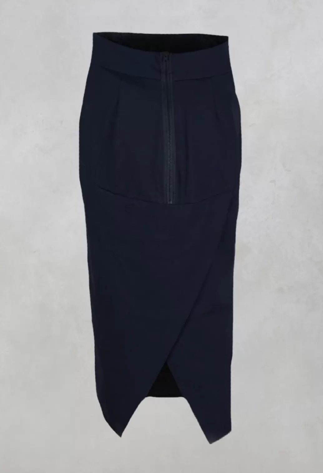 Skirts^Nuovo Borgo Pencil Skirt With Back Slit In Navy