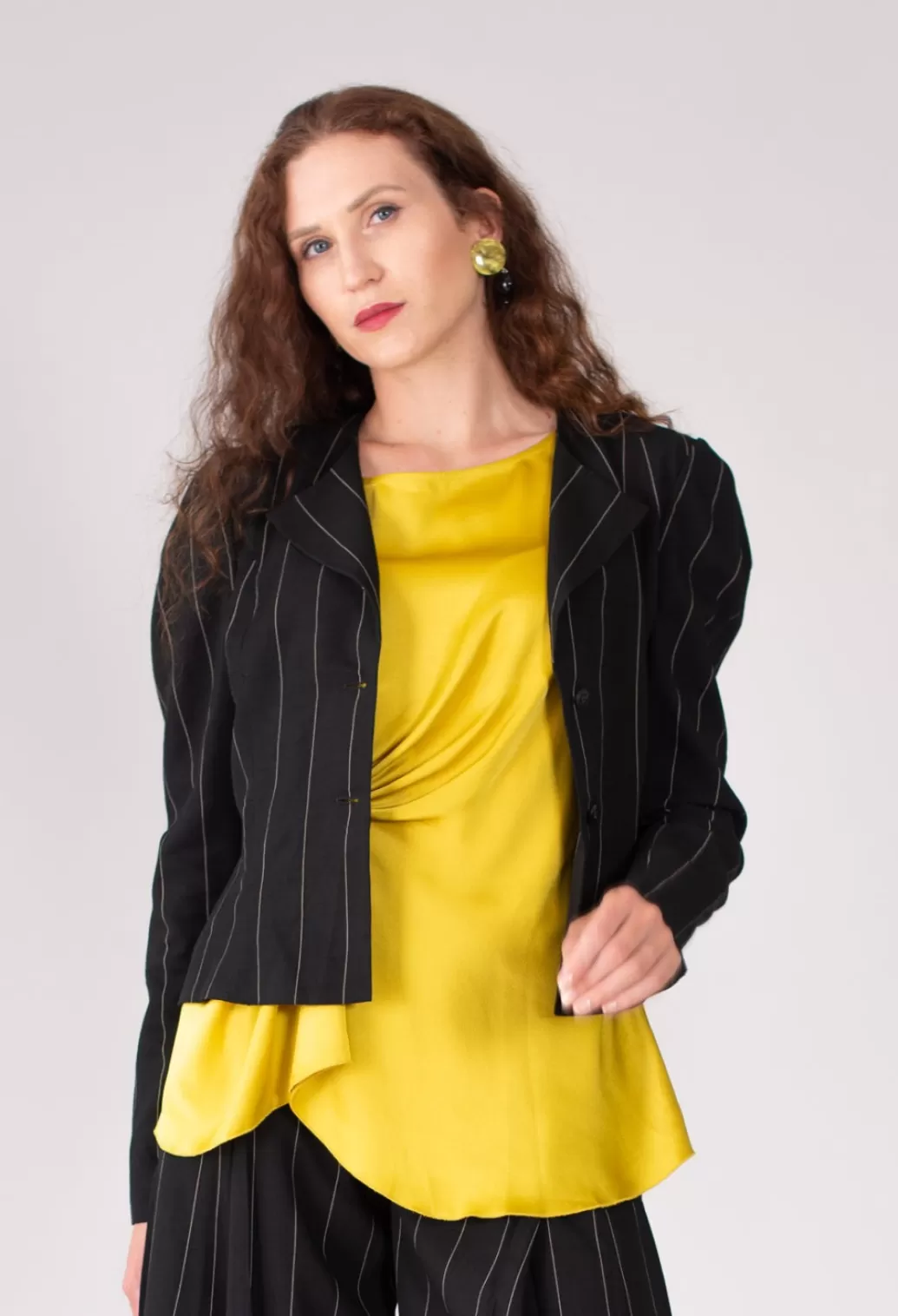 Jackets^Malloni Pinstripe Blazer In Nero