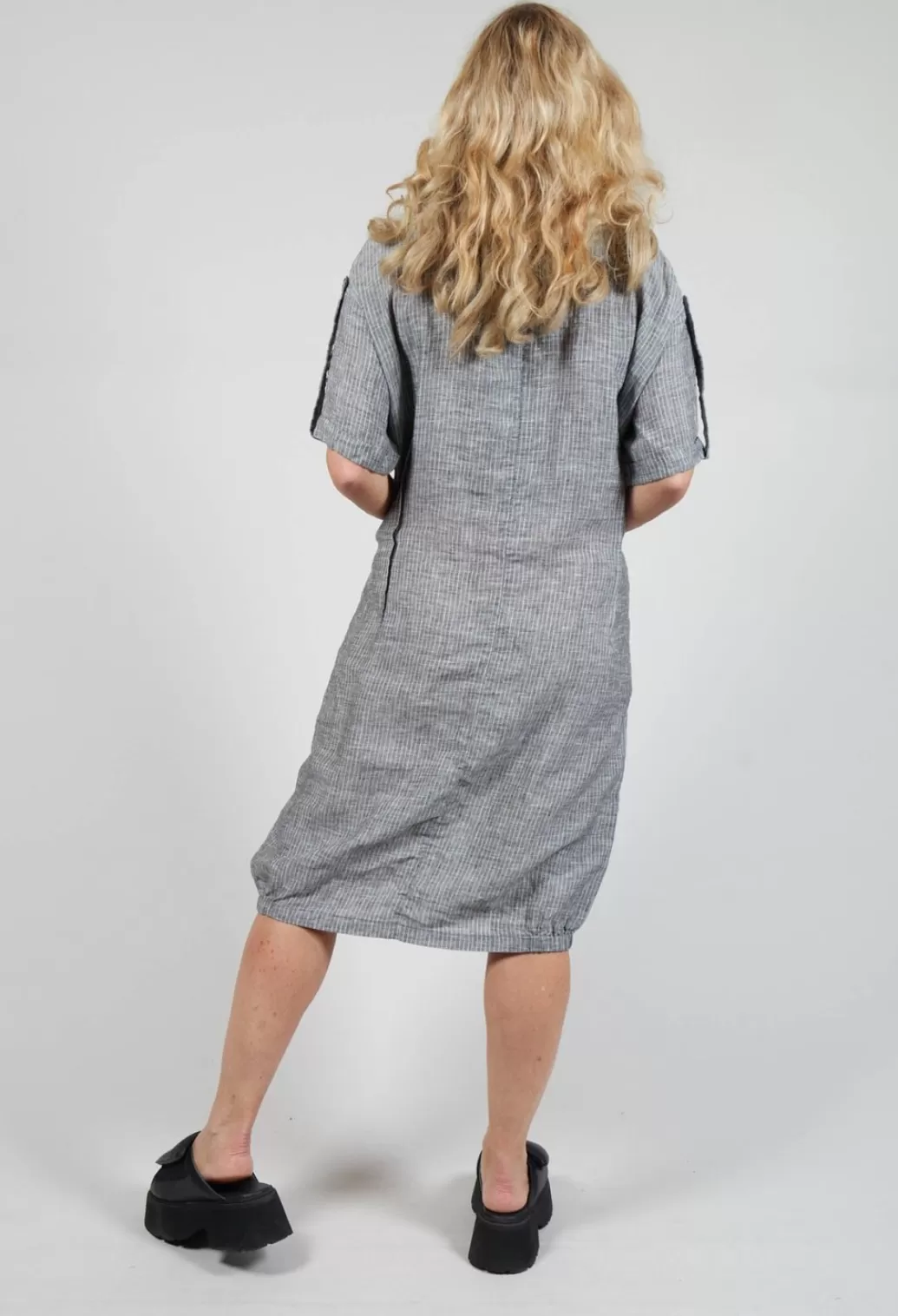 Dresses^Crea Concept Pinstripe Dress In Grey