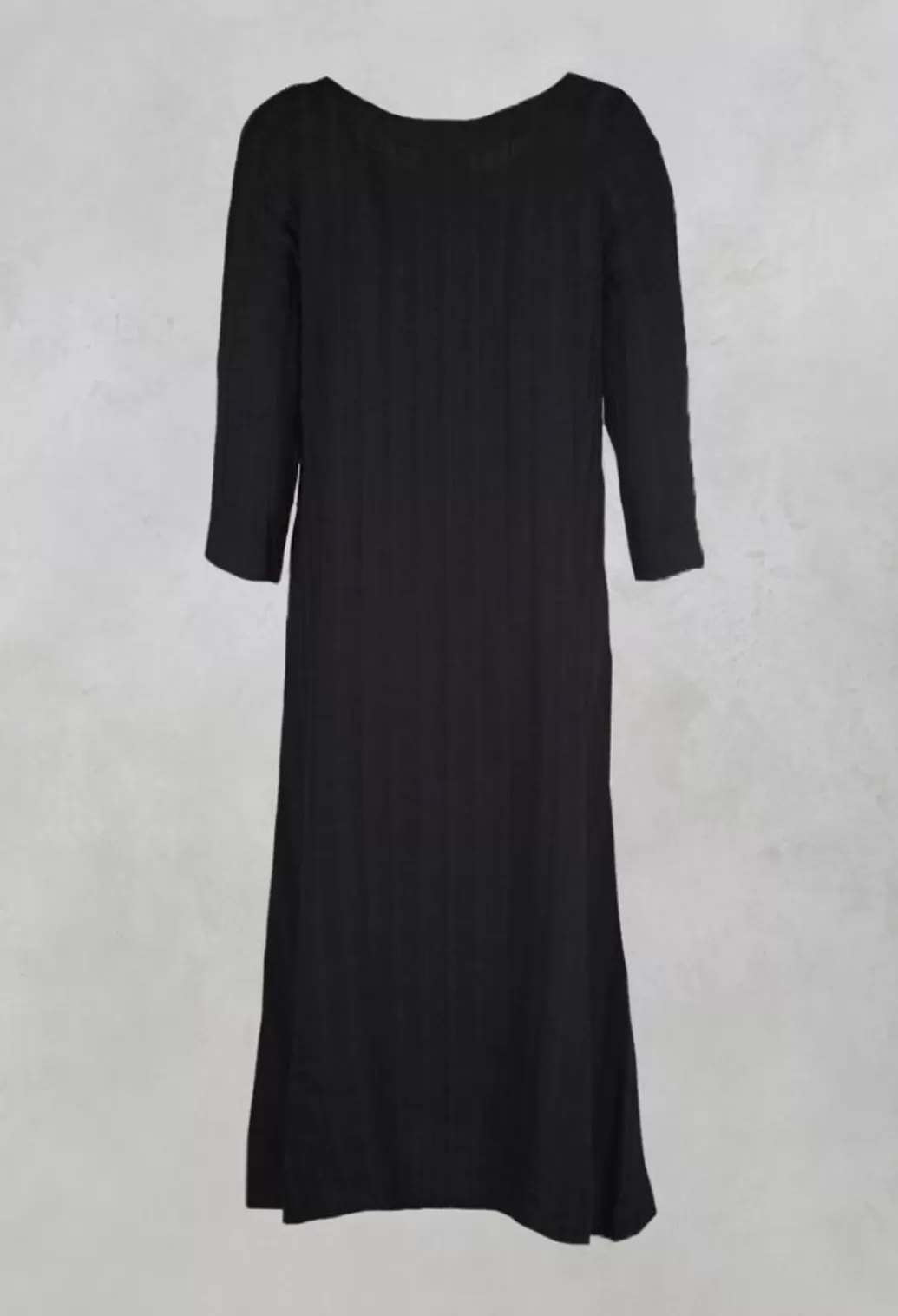 Dresses^Out of Xile Plain Dress With Stitched Stripe In Black