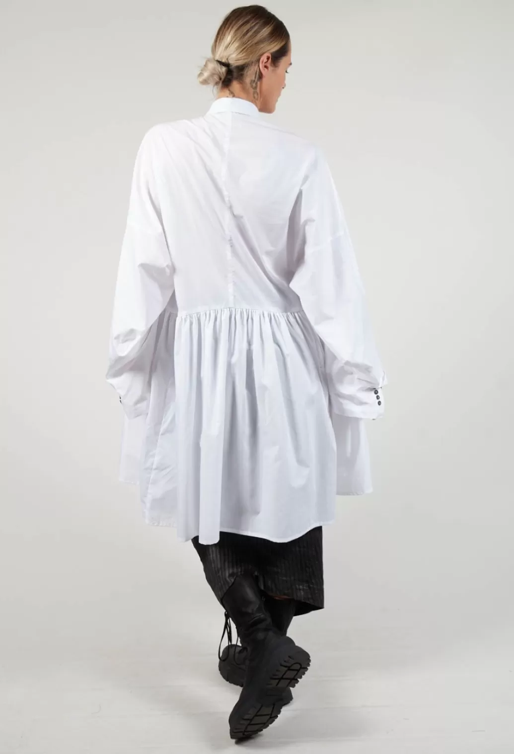 Dresses^Rundholz Mainline Pleated Shirt Dress In White