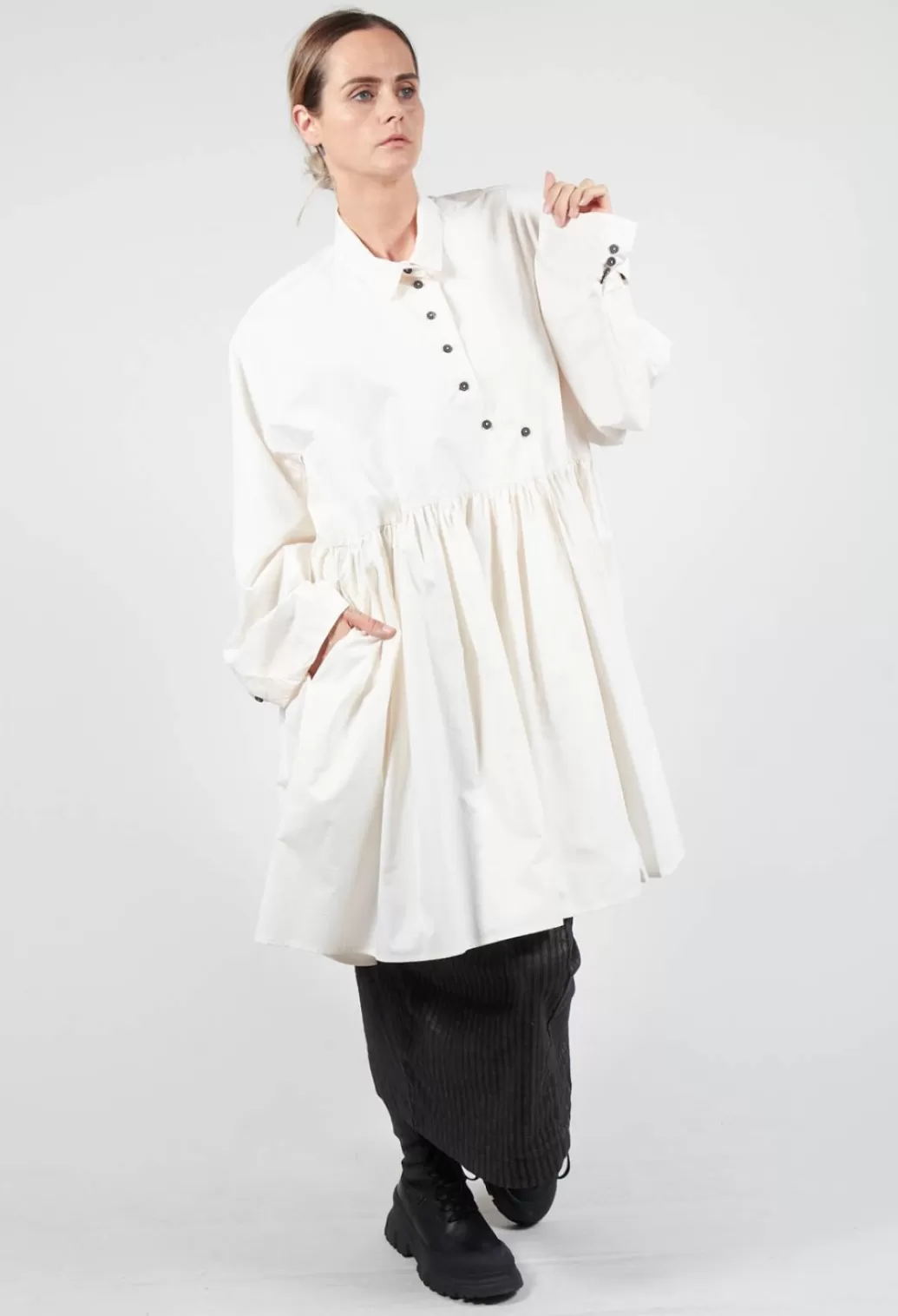 Dresses^Rundholz Mainline Pleated Shirt Dress In Zucchero