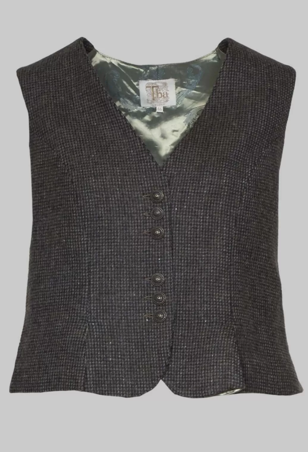 Jackets^T.ba Pleated Waistcoat In Tweed