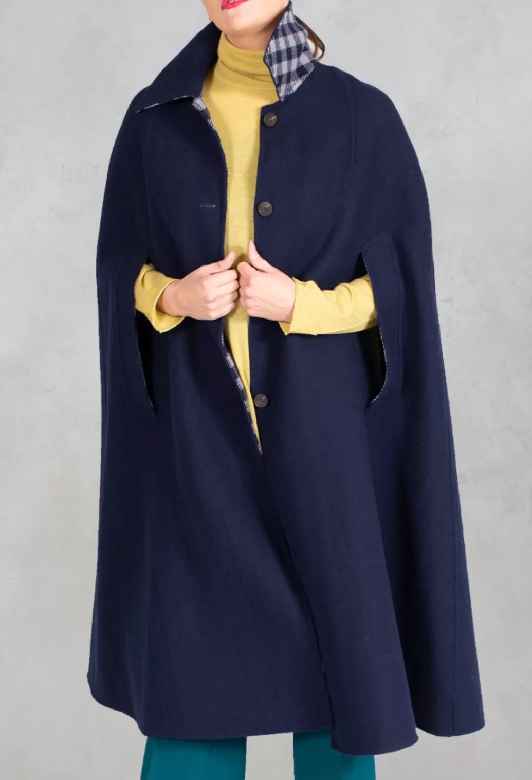 Coats^Maliparmi Poncho Coat In Blu Profondo