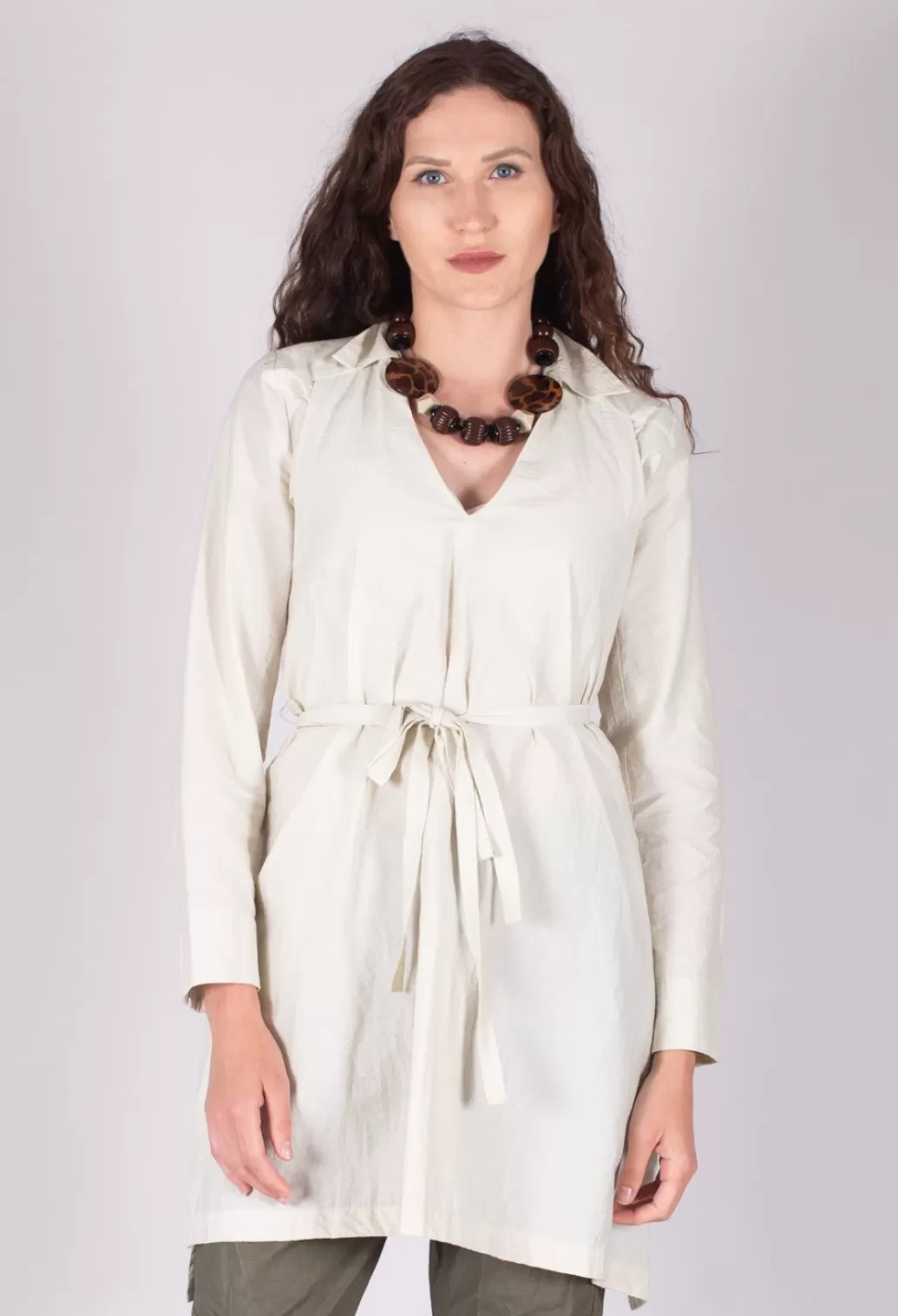 Shirts & Blouses^Jayko Poplin Len Shirt In White Clay