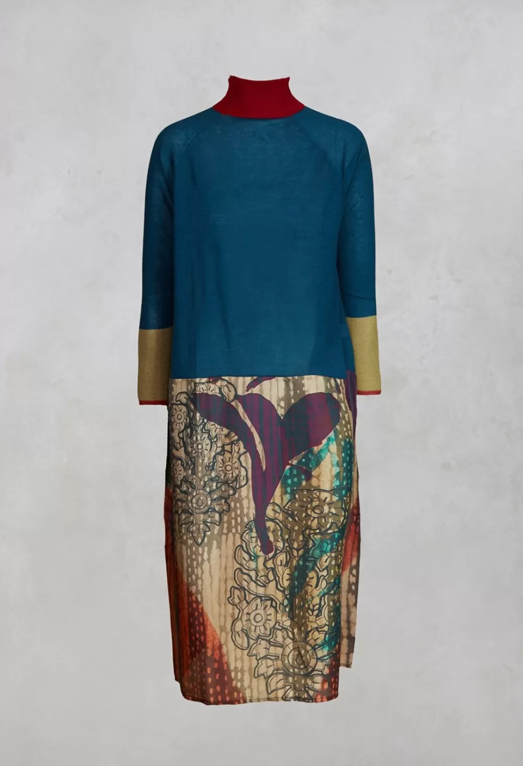 Dresses^Traces of Me Poppy Turtle Neck Dress In Winter Rain Multicolor