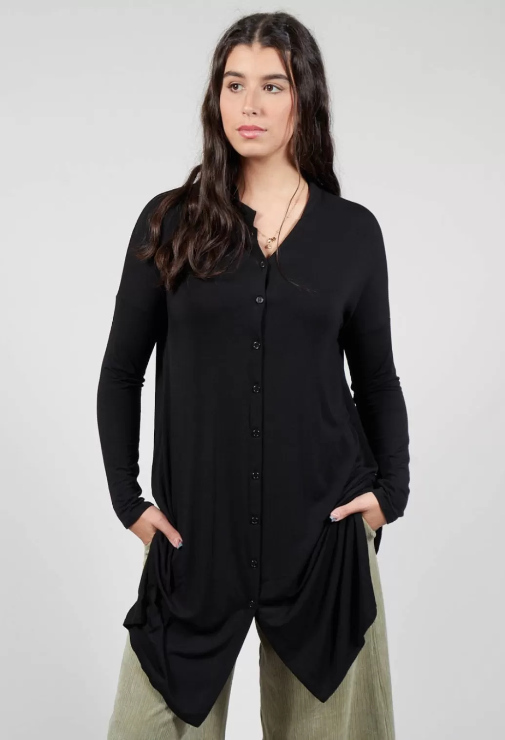 Shirts & Blouses^Mama B Posada Lonline Shirt In Nero