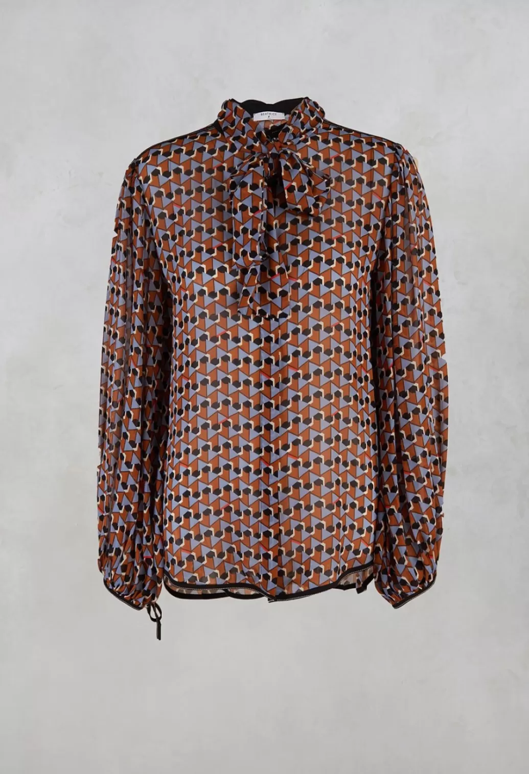 Shirts & Blouses^Beatrice B Printed Blouse In Brown