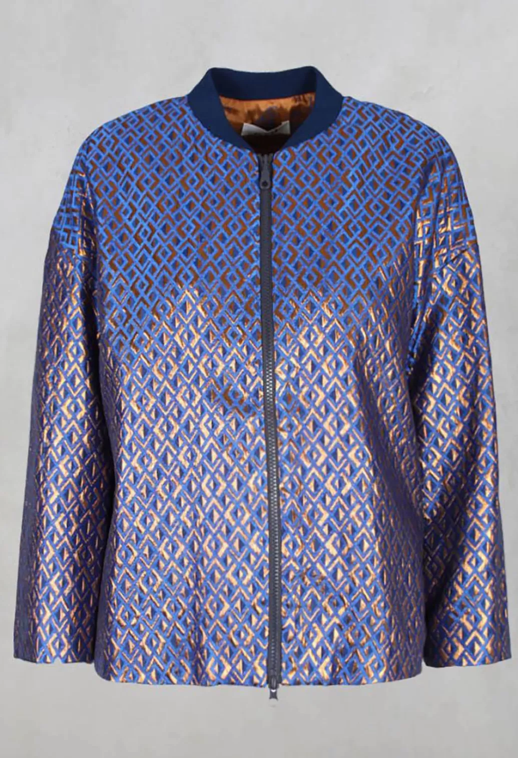 Jackets^Niù Printed Bomber Jacket In Sapphire