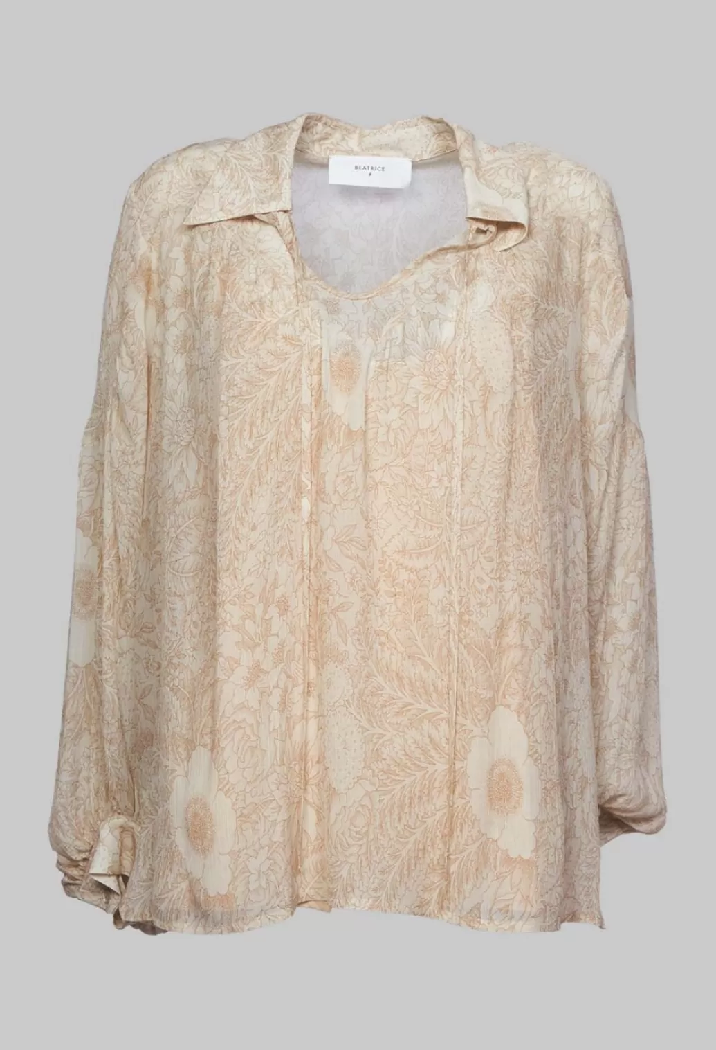 Shirts & Blouses^Beatrice B Printed Georgette Shirt In Beige