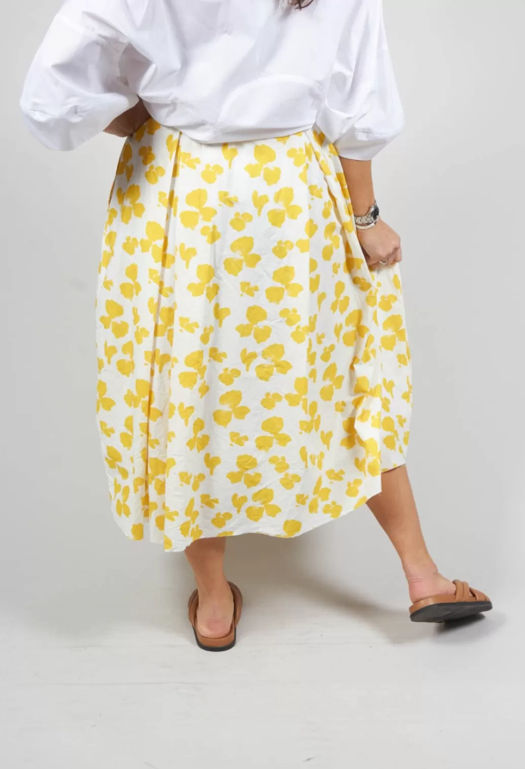 Skirts^Hannoh Wessel Printed Jenna Skirt In Yellow Flowers