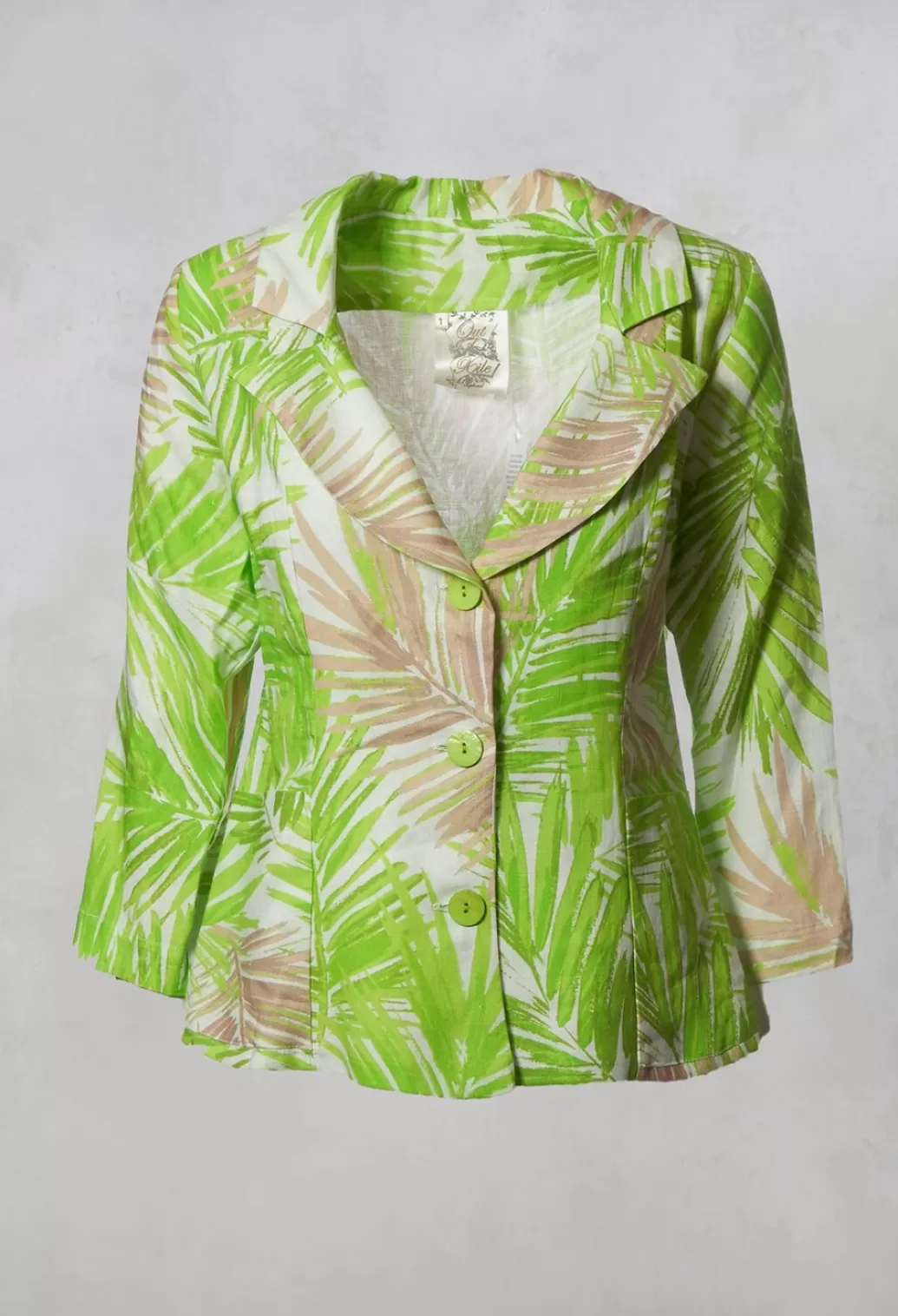 Jackets^Out of Xile Printed Linen Jacket In Lime