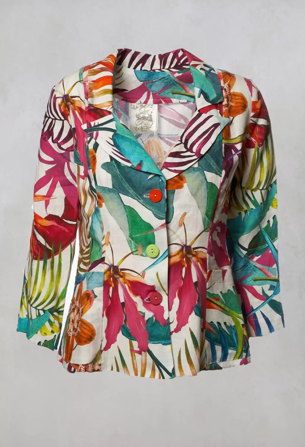 Jackets^Out of Xile Printed Linen Jacket In Multi