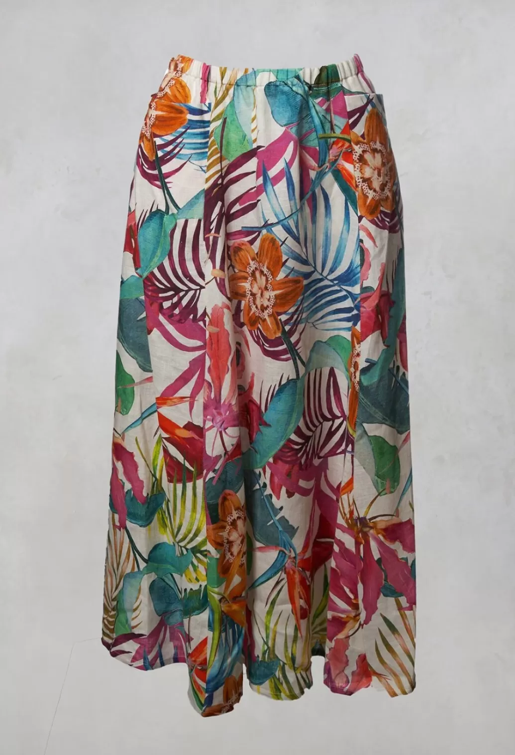 Skirts^Out of Xile Printed Linen Maxi Skirt In Multi