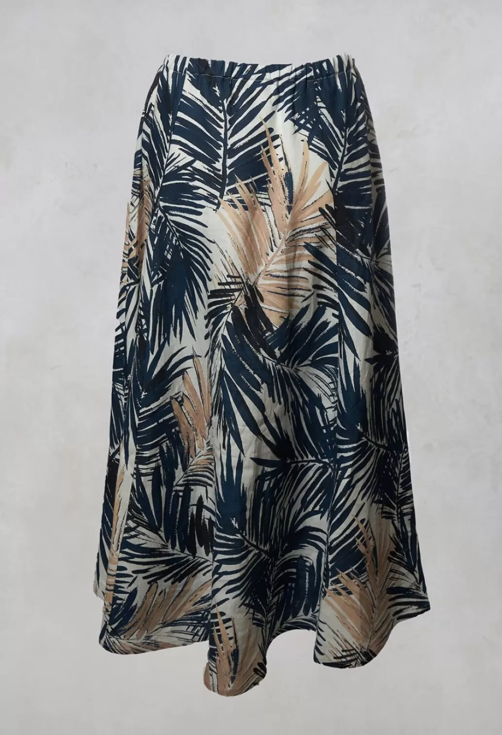 Skirts^Out of Xile Printed Linen Maxi Skirt In Navy