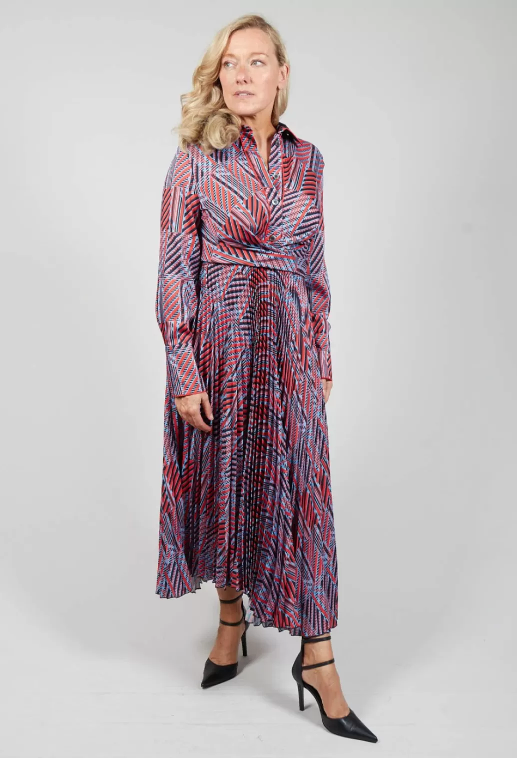 Dresses^Beatrice B Printed Maxi Dress In Red / Blue