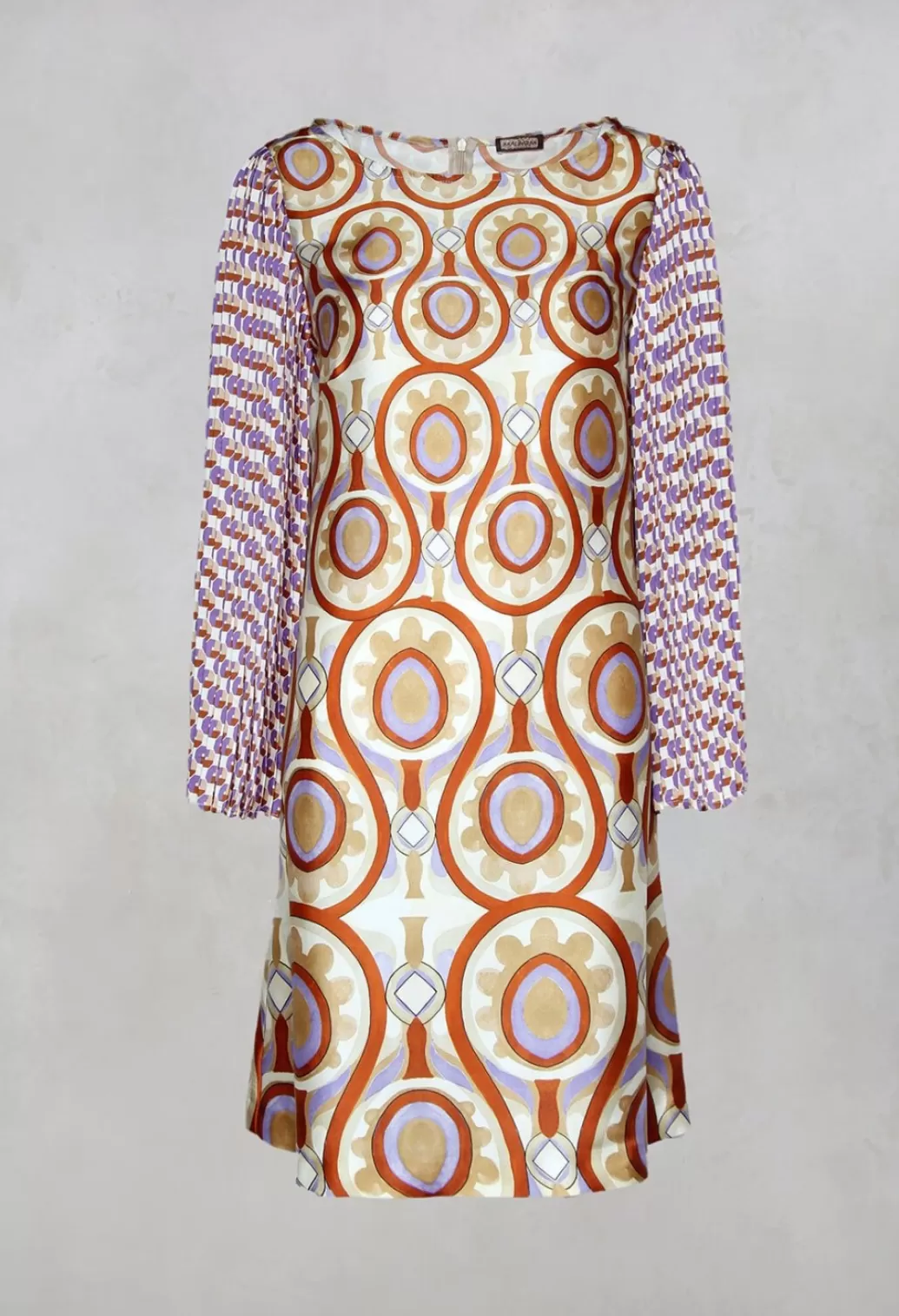 Dresses^Maliparmi Printed Shift Dress In Beige/Malva