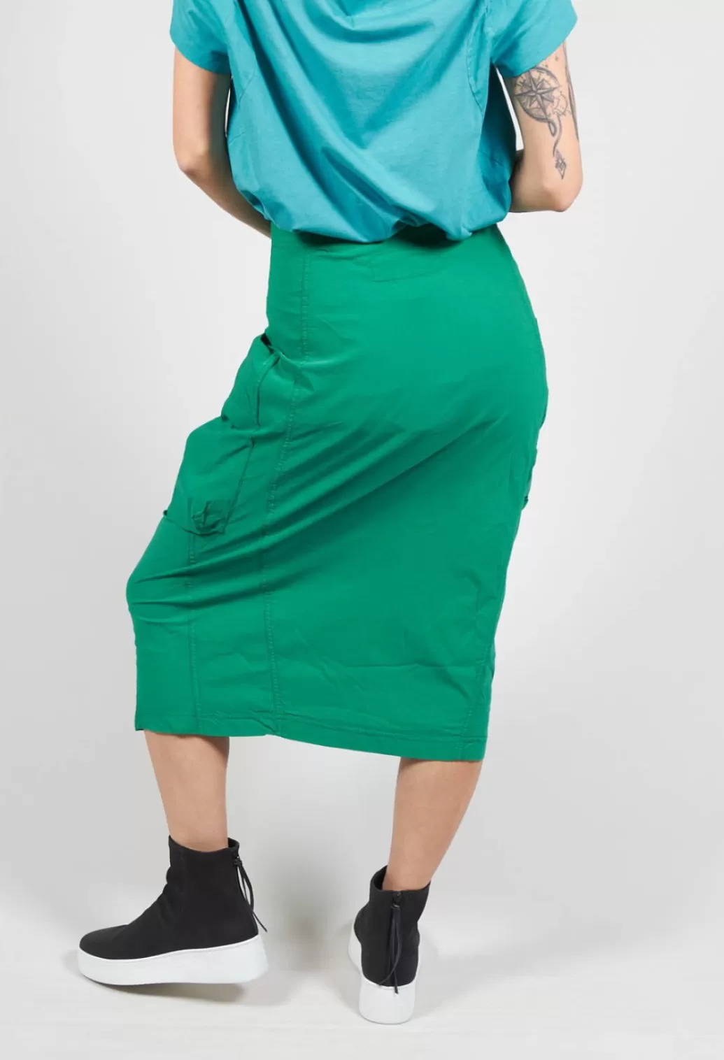 Skirts^Rundholz Dip Pull On Hobble Skirt With Side Pockets In Green