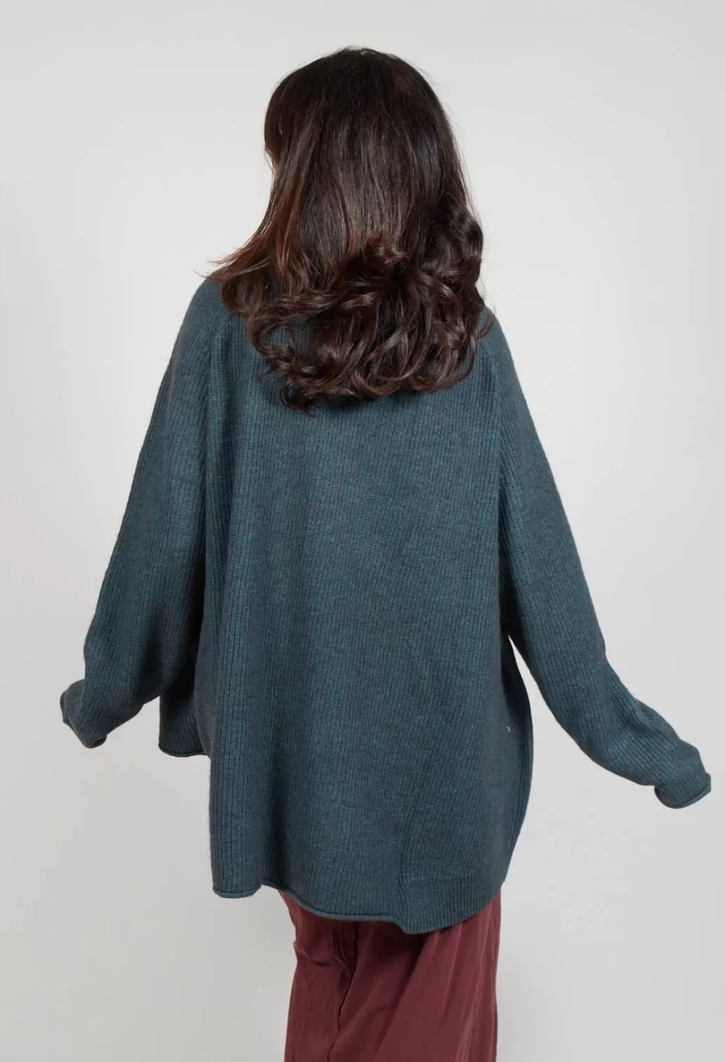 Jumpers^Rundholz Black Label Relaxed Fit Jumper With High Neck In Forest Faux