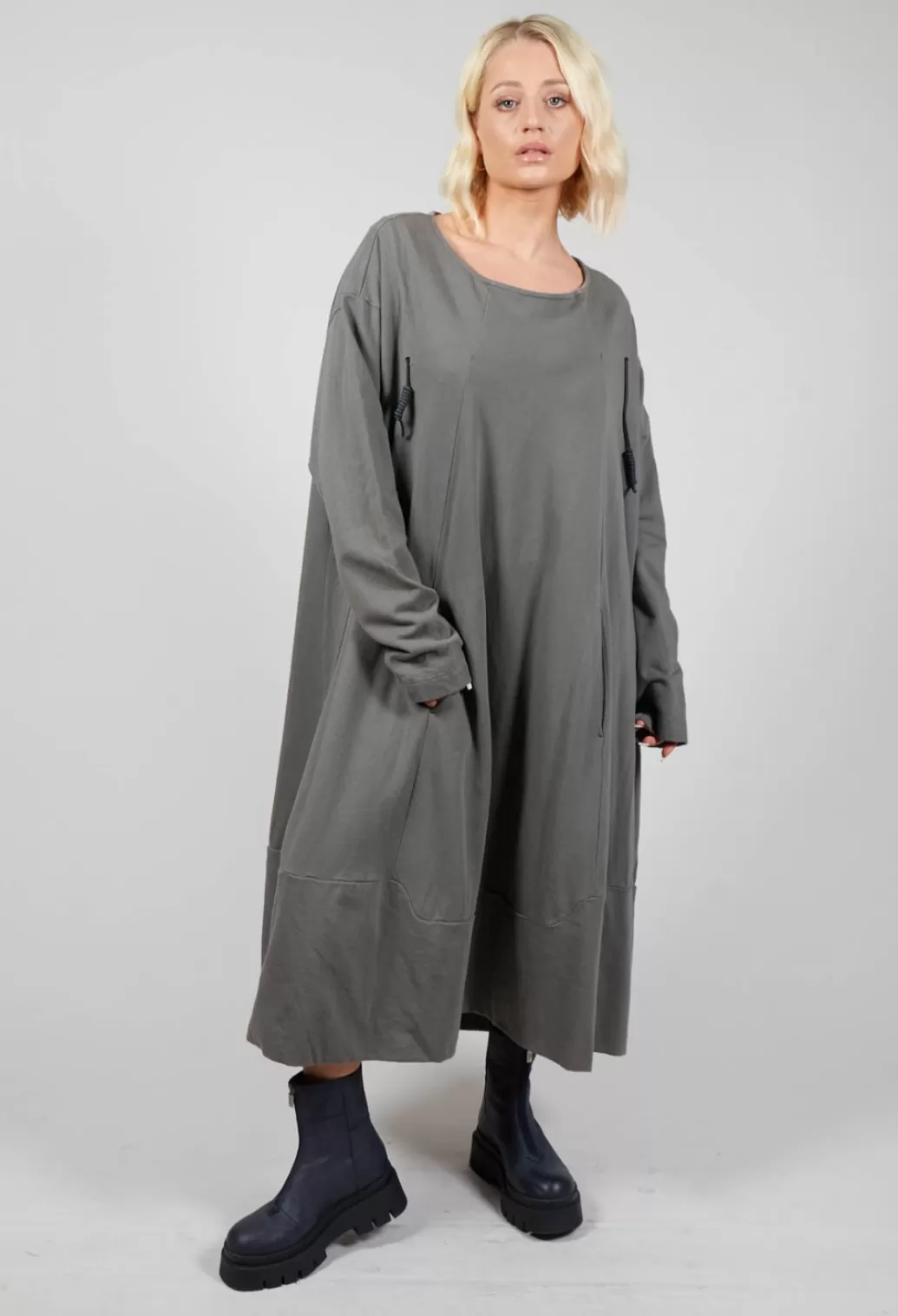 Dresses^Rundholz Dip Relaxed Jersey Dress With Round Neck In Douglas