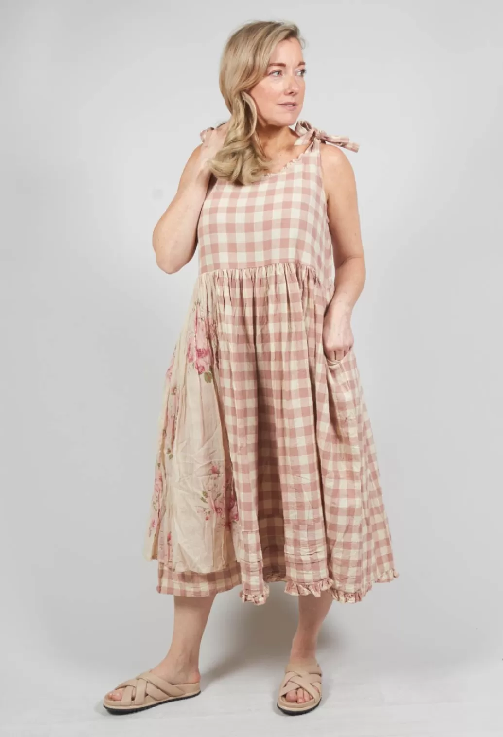 Dresses^Les Ours Revatua Dress In Carreaux Rose