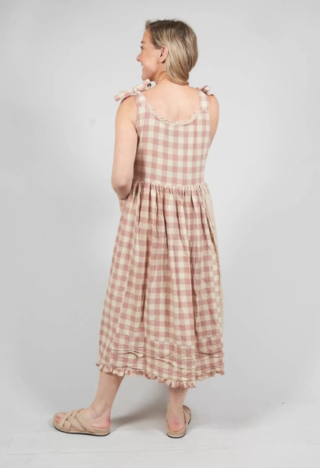 Dresses^Les Ours Revatua Dress In Carreaux Rose