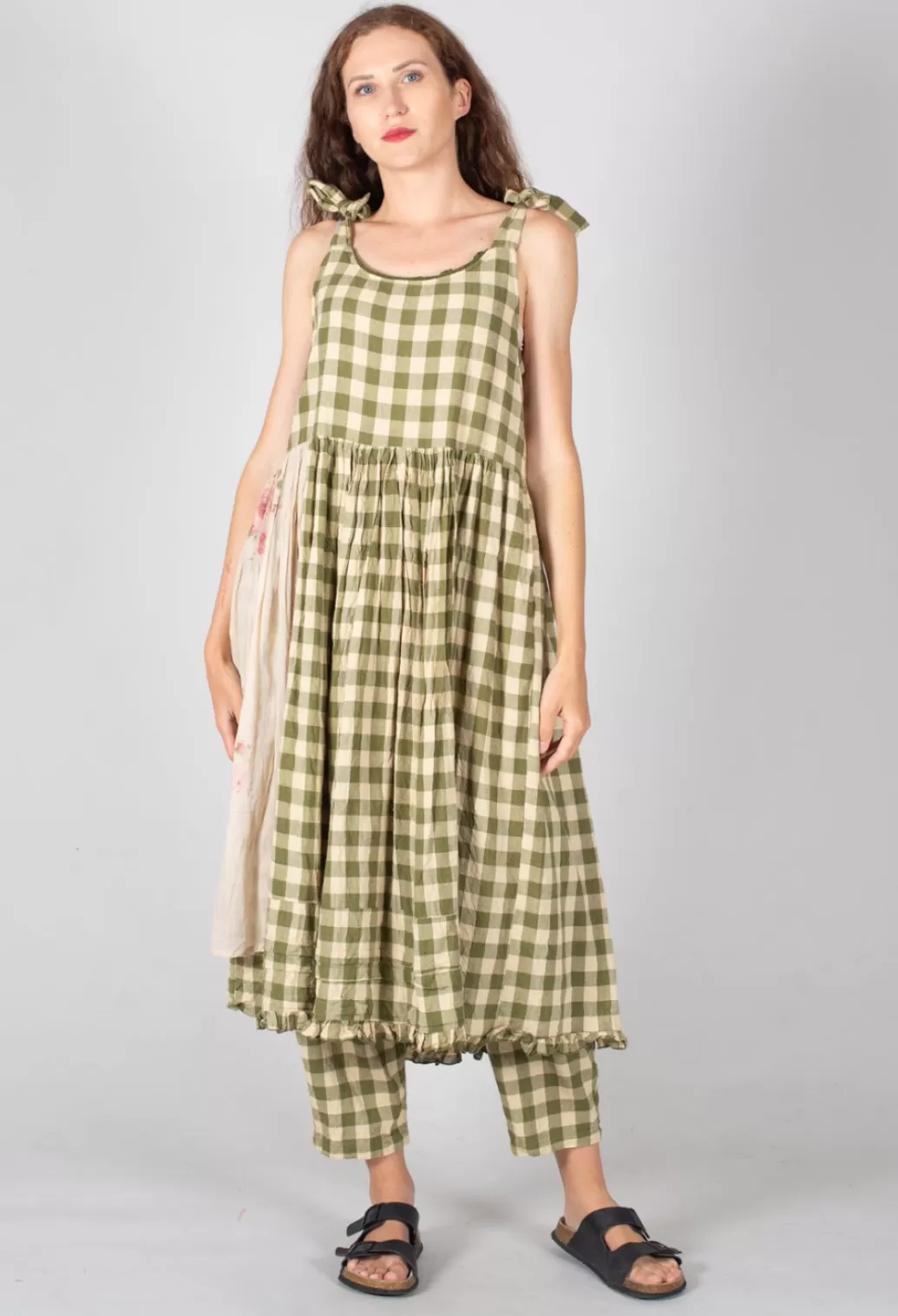 Dresses^Les Ours Revatua Dress In Carreaux Vert