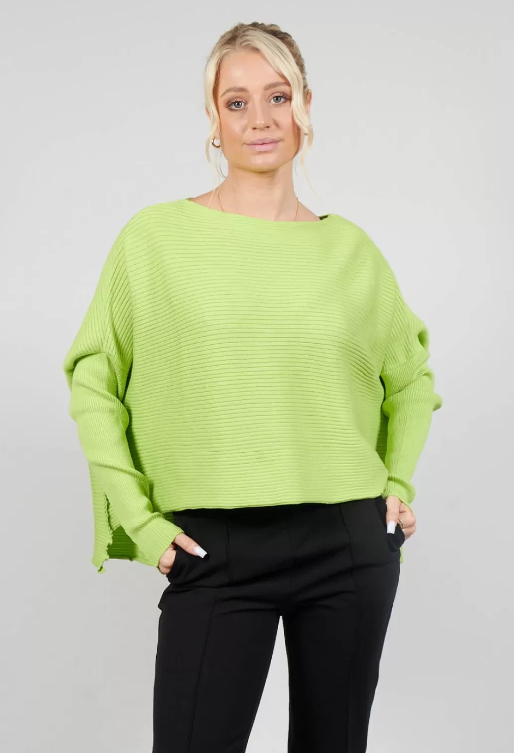 Jumpers^Philomena Christ Ribbed Drop Shoulder Jumper In Neon Green