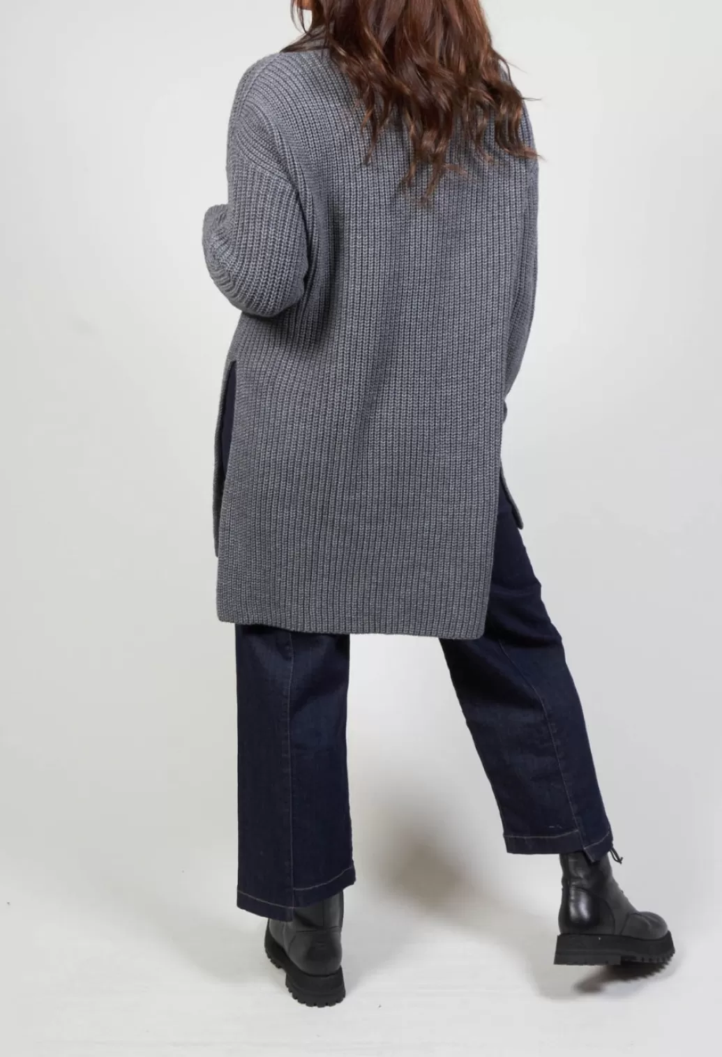 Knitwear^Malloni Ribbed Roll Neck Jumper In Asfalto