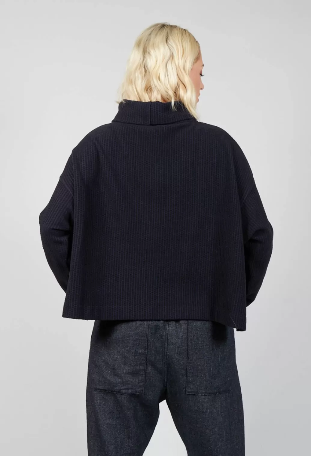 Jumpers^Mes Soeurs & Moi Roll Neck Long Sleeve Jumper In Navy With Black Spots