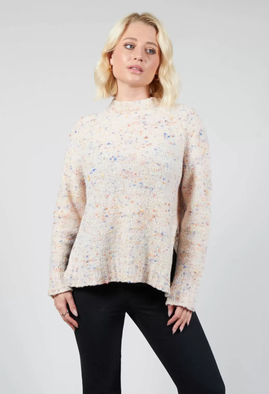 Jumpers^Beatrice B Round Neck Flared Jumper In Multicolour