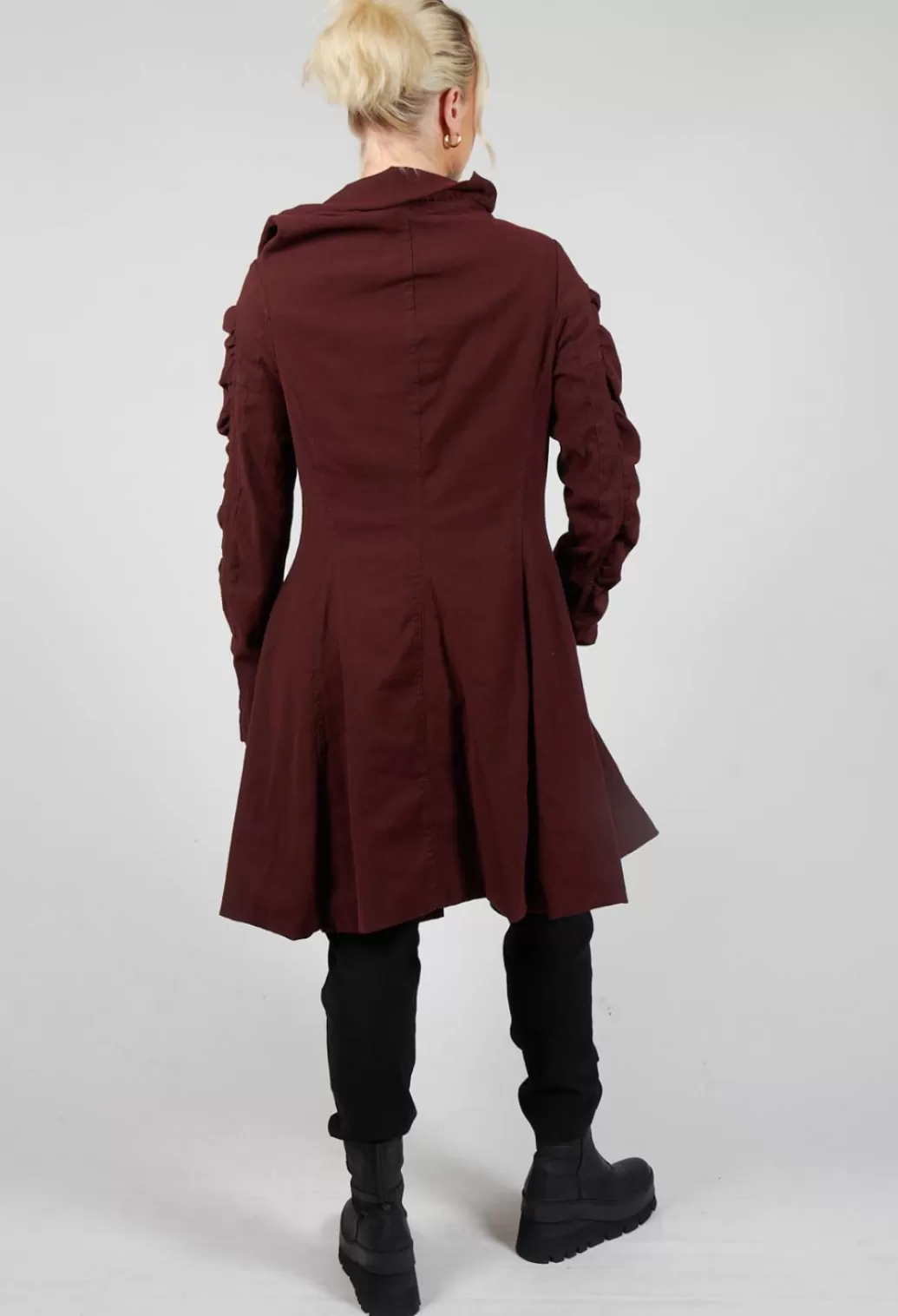 Coats^Rundholz Mainline Ruched Detail Coat In Rust
