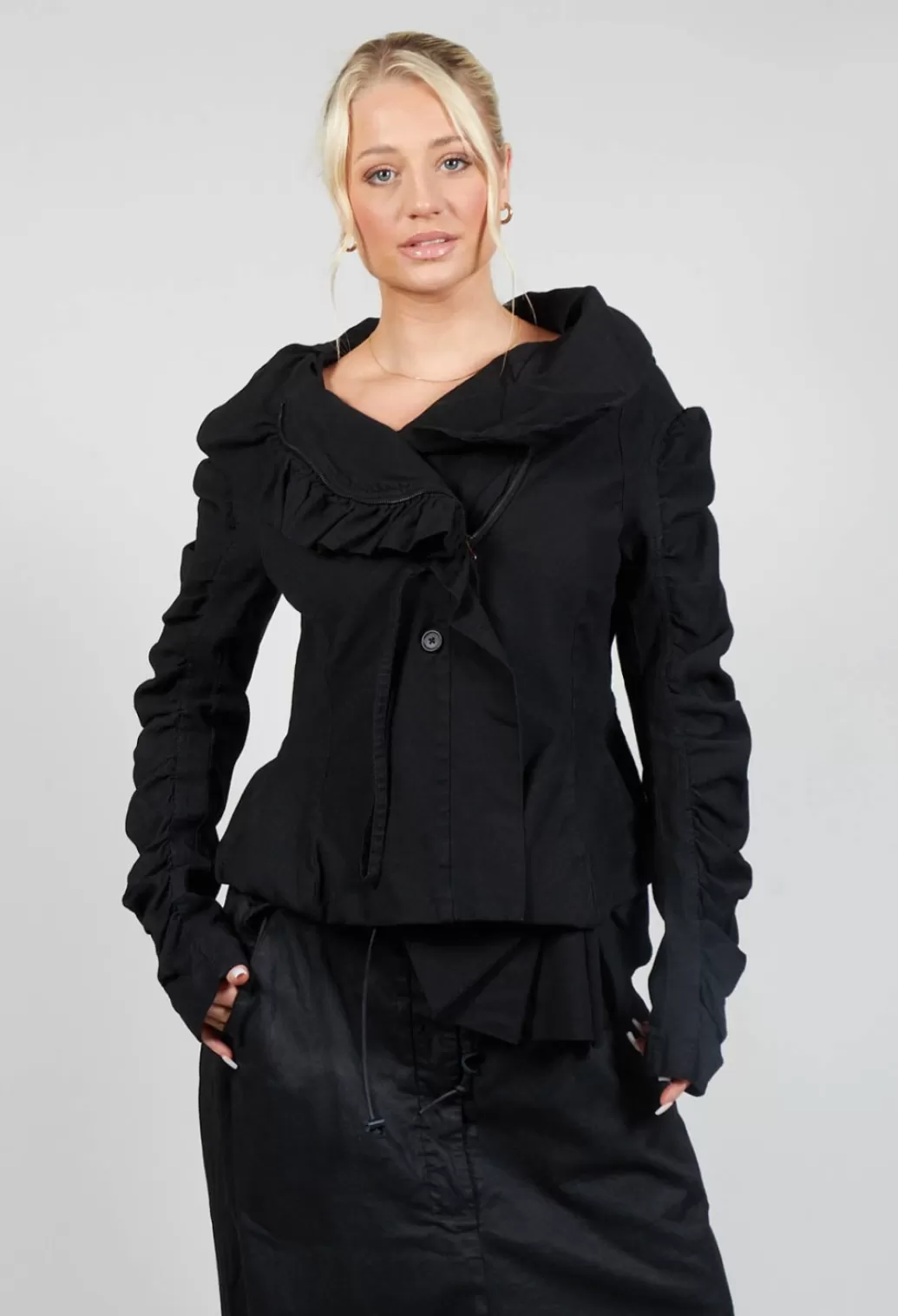 Jackets^Rundholz Mainline Ruched Detail Jacket In Black