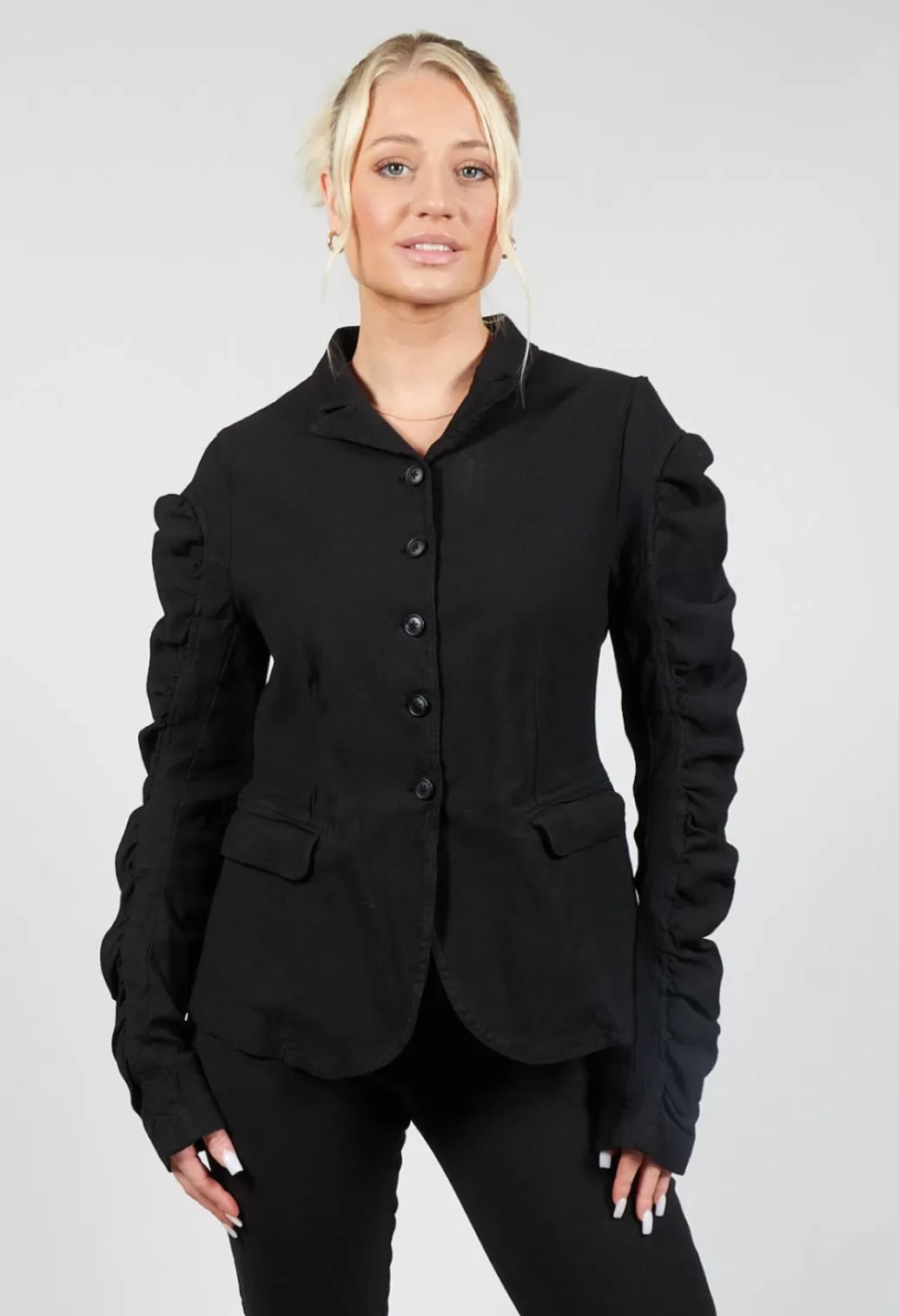 Jackets^Rundholz Mainline Ruched Sleeve Jacket In Black