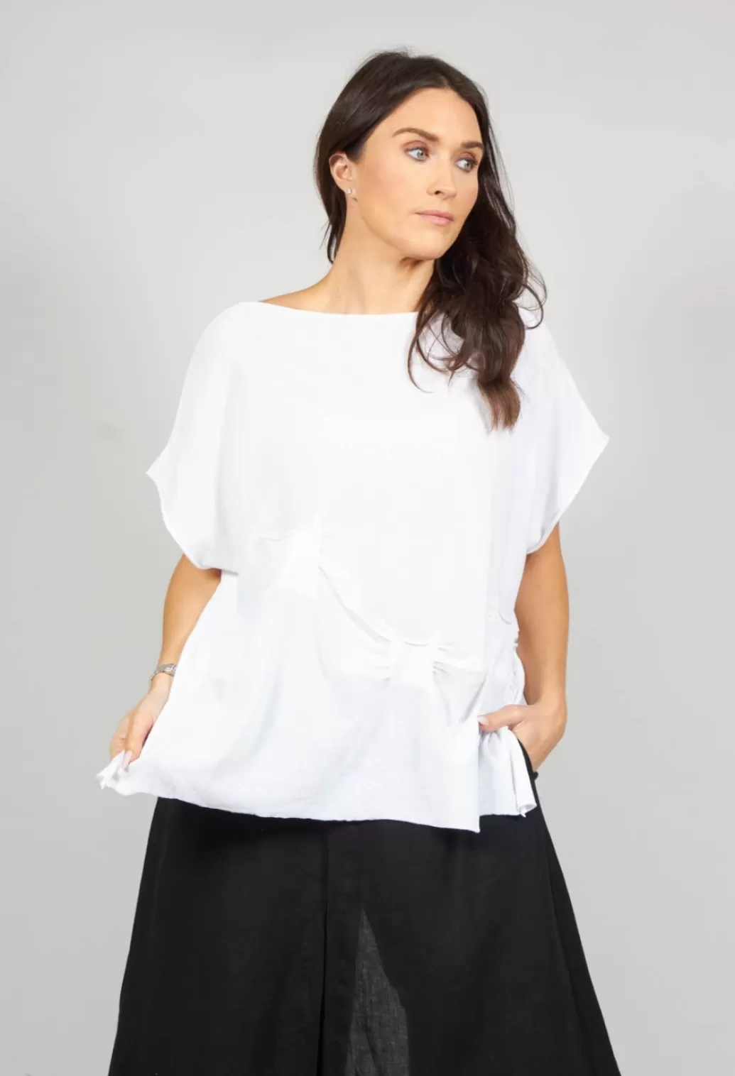 Jumpers^Philomena Christ Ruched Sleeveless Sweater In White