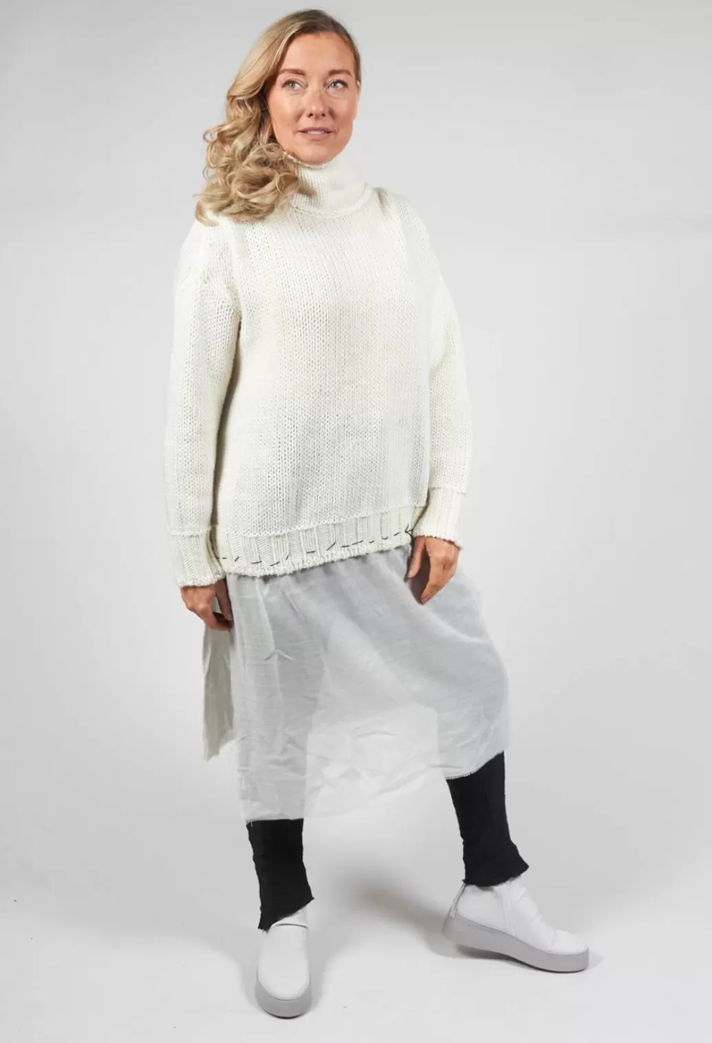 Jumpers^Un-namable Seamed Sweater With Gauze In Cream