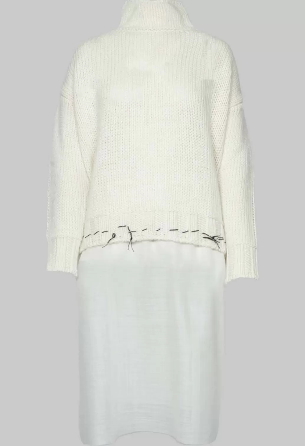 Jumpers^Un-namable Seamed Sweater With Gauze In Cream