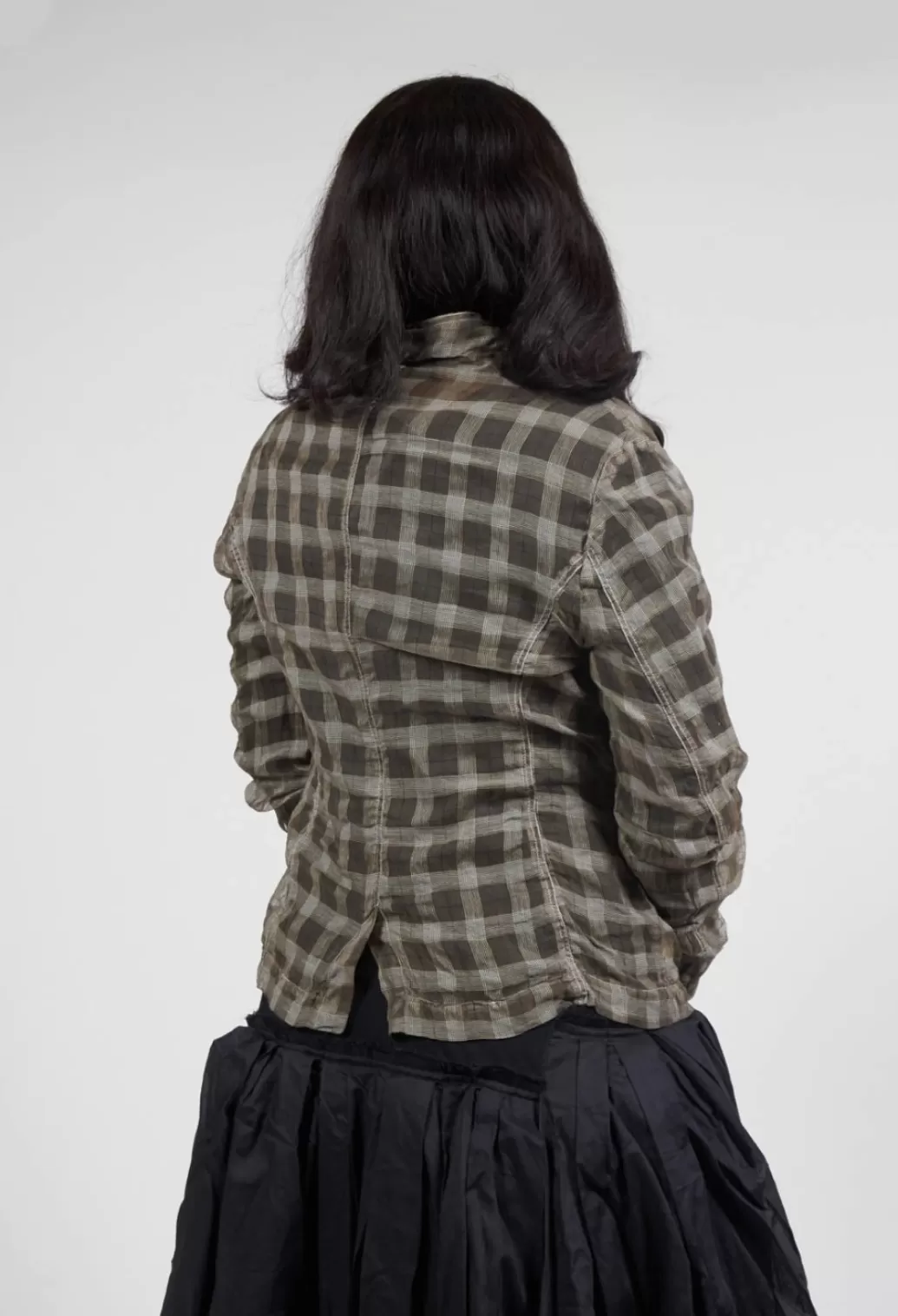 Jackets^Rundholz Mainline Sheer Fitted Jacket In Linen Check