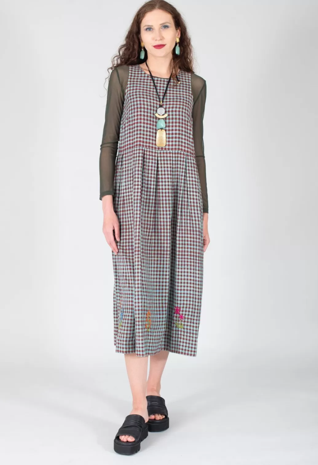 Shirts & Blouses^Nijii Sheer Jersey Top With Long Sleeves In Khaki