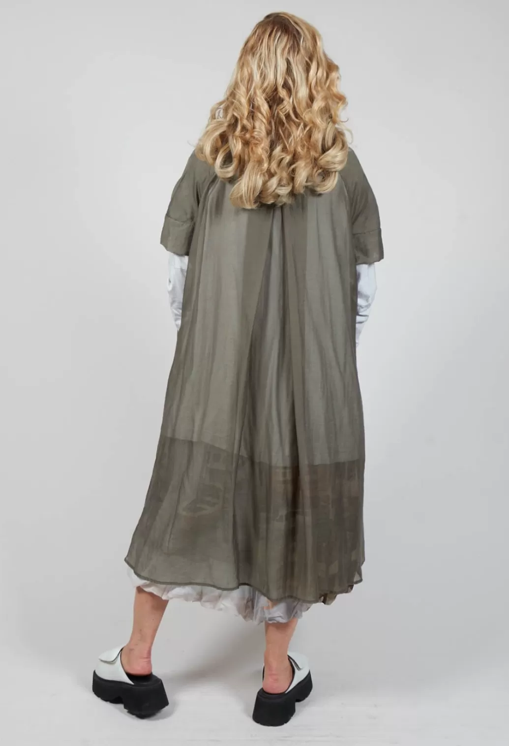 Dresses^Rundholz Black Label Sheer Shirt Dress In Olive