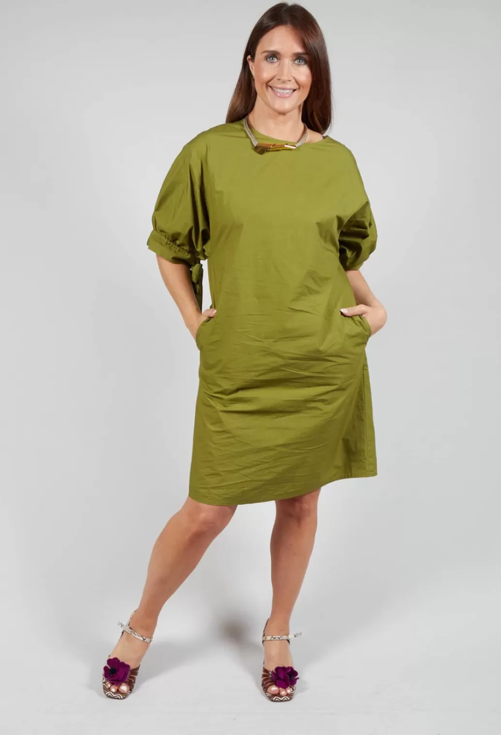 Dresses^Maliparmi Shift Dress In Verde-Green