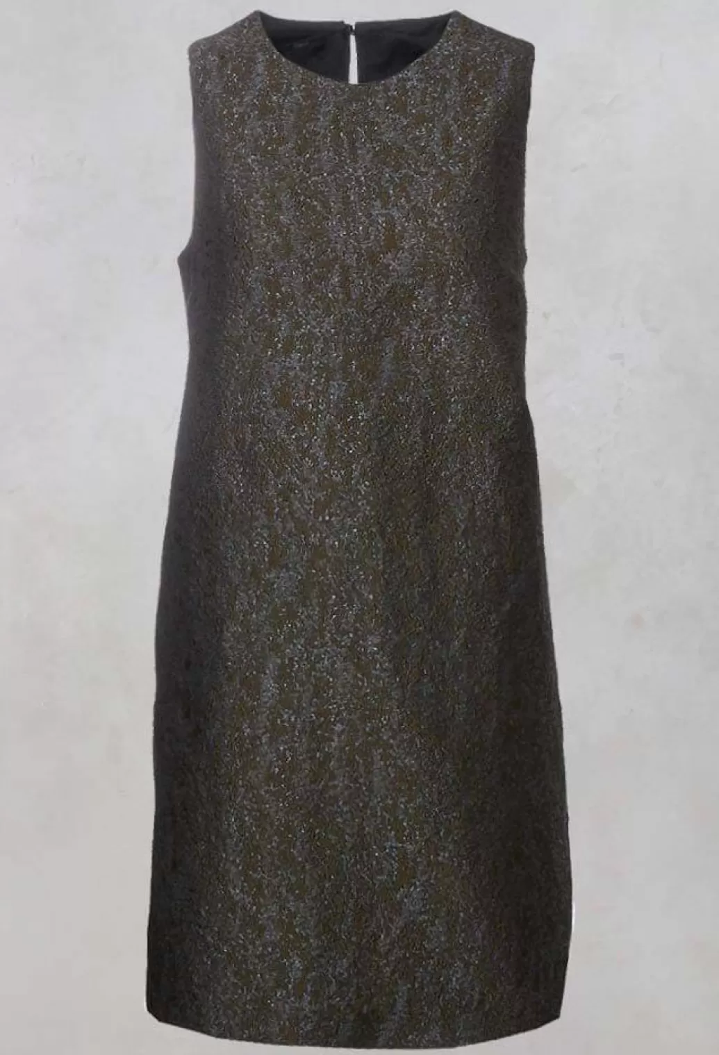 Dresses^Nuovo Borgo Shift Dress With Textured Front In Moss Green Mix