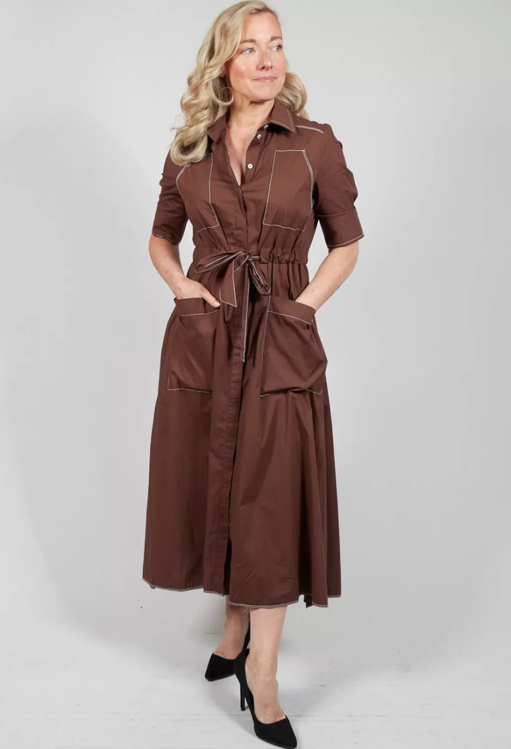 Dresses^Beatrice B Shirt Dress In Brown