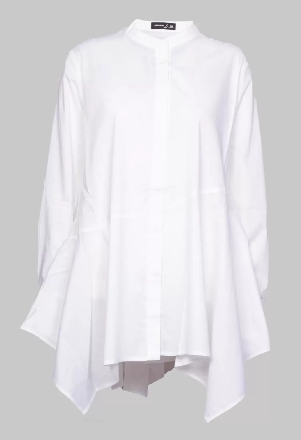 Dresses^Mes Soeurs & Moi Shirt Dress With Grandad Collar In White