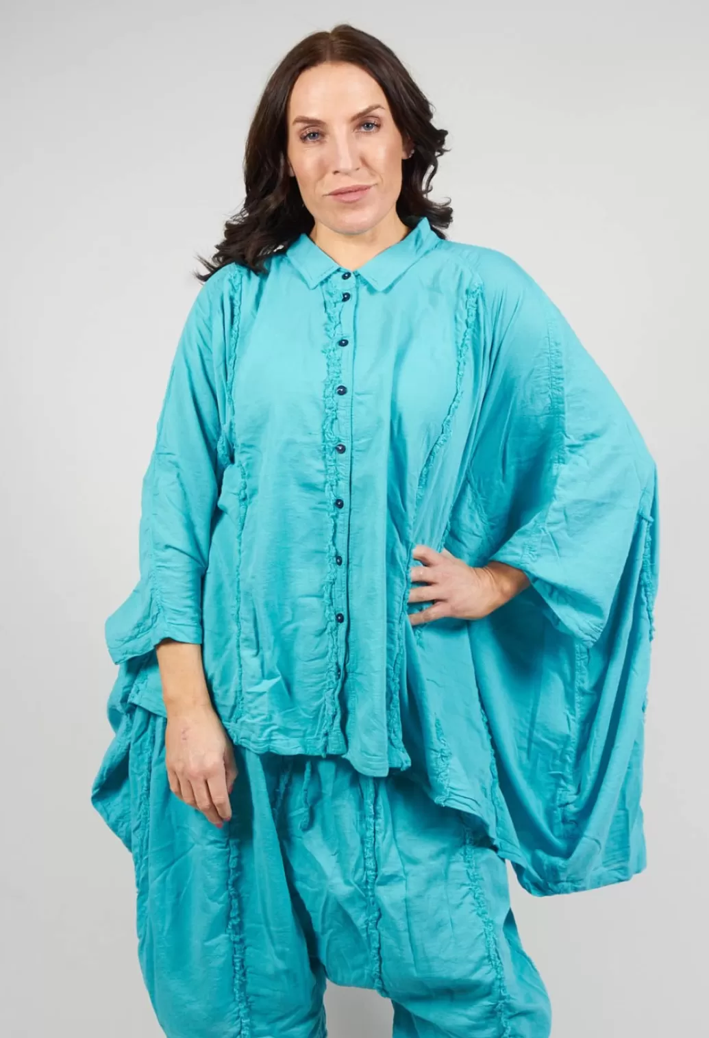 Shirts & Blouses^Rundholz Dip Shirt With Asymmetrical Hem In Aqua