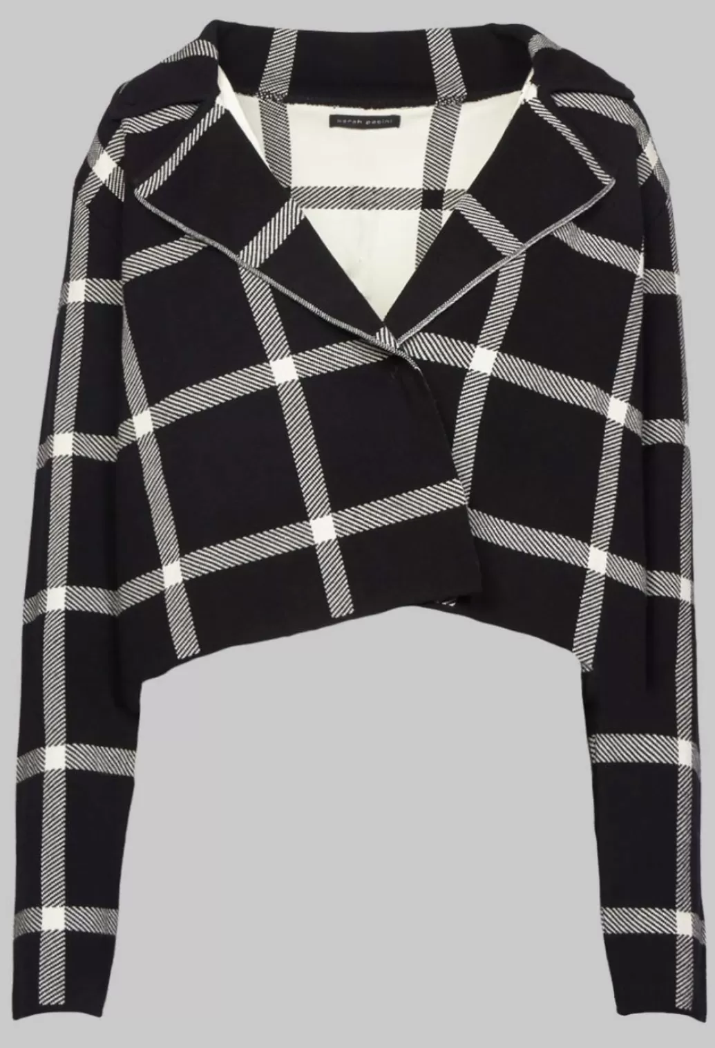 Cardigans^Sarah Pacini Short Cardigan With Check Design In Black