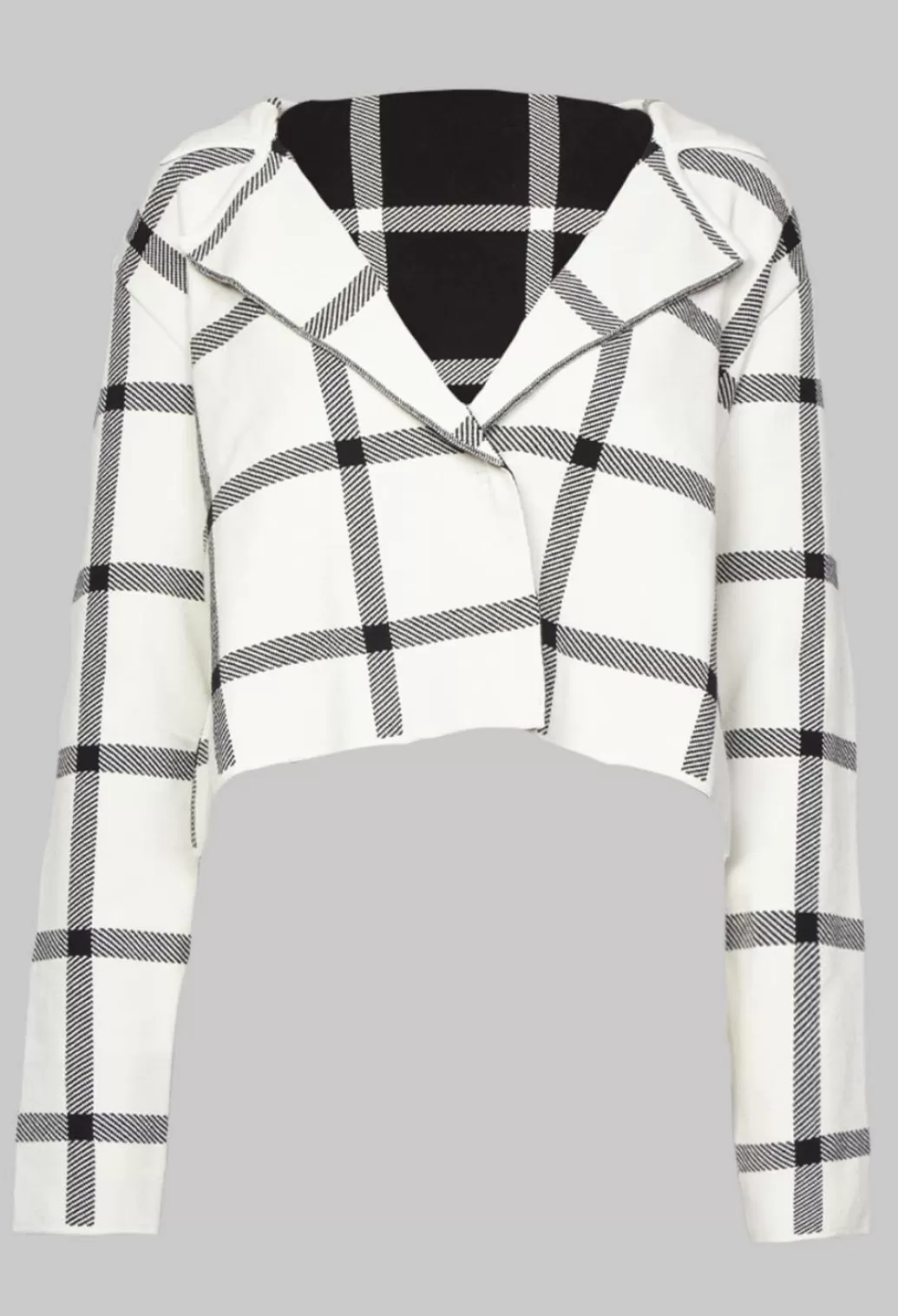 Cardigans^Sarah Pacini Short Cardigan With Check Design In White