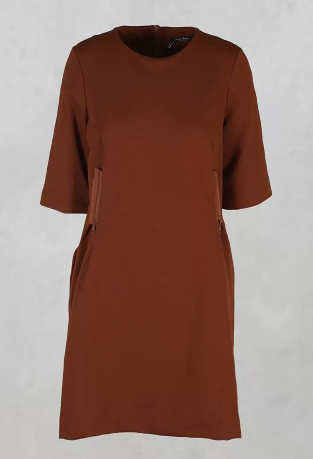 Dresses^Nuovo Borgo Short Sleeve Zip Style Dress In Burnt Orange