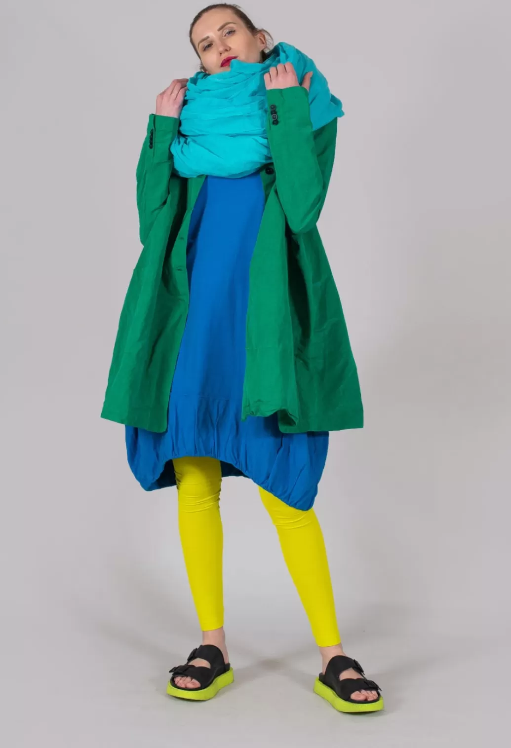 Dresses^Rundholz Dip Short Sleeved Jersey Dress With Gathered Hem In Blue